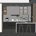 Modern Kitchen Interior Design With Open Layout Island Counter Appliances And Bar Stools