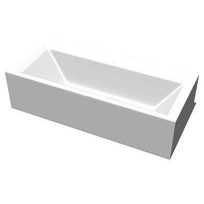 Modern Minimalist White Freestanding Bathtub Design With Sleek Surface For Bathroom Interior 3d model