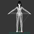 Woman in Bikini with Sunglasses Standing on Yellow Round Platform Arms Outstretched