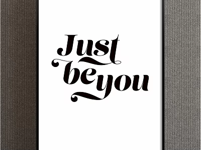Just Be You Artistic Wall Decor With Stylish Typography Design 3d model