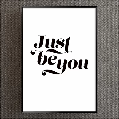 Just Be You Artistic Wall Decor With Stylish Typography Design 3d model