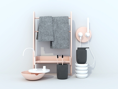 Modern toiletries 3d model