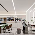 Modern Car Dealership Showroom Interior With Reception Seating And Art Decor