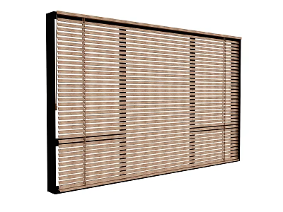 Wooden Horizontal Blinds Natural Material Modern Design for Home Window Decoration 3d model