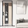 Modern Hinged Doors In Various Styles For Living Room Interior Design 3d model