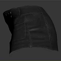 Black Leather Apron Daily Life Product With Belt Zipper And Pockets