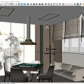 Modern Hotel Mahjong Room Interior With Mahjong Table Sofa And Decorative Painting