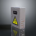 Sony Computer Power Supply Unit With Metal Casing Yellow Lightning Warning Symbol And Ventilation Grilles