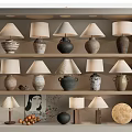 Quiet Ancient Table Lamp Pottery Pot Ceramic Utensils Moon Lamp Ornaments 3d model