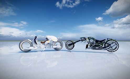 Modern motorcycle locomotive racing 3d model