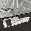 Modern reception desk 3d model