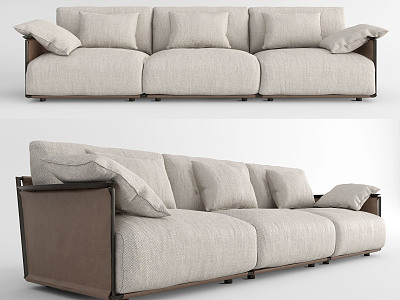 Modern three-seat sofa multiplayer sofa model