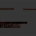 Old Rustic Wooden Scene Components With Planks Beams And Broken Roof Structure