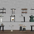 Modern Side Table Corner Table Round Square Side Table Small Coffee Table Storage Frame Bedside Table Jewelry Ornaments 3d model