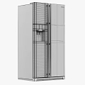 Modern Stainless Steel Refrigerator With Digital Display Ice Maker And Water Dispenser