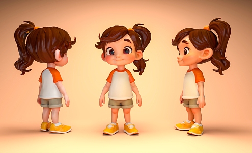 Little Girl Cartoon Girl Game Characters Cartoon Characters Blind Box Characters Cartoon Game Characters Disney Characters 3d model