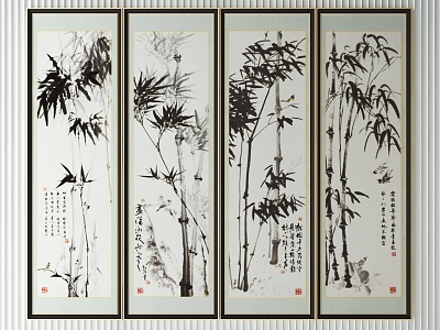 New Chinese Plant Painting Decorative Painting model