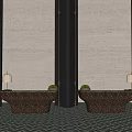 Lobby Reception Desk Reception Desk Water Bar 3d model