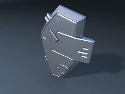 Smart Machine Metal Component With Geometric Structural Design And Smooth Surface 3d model