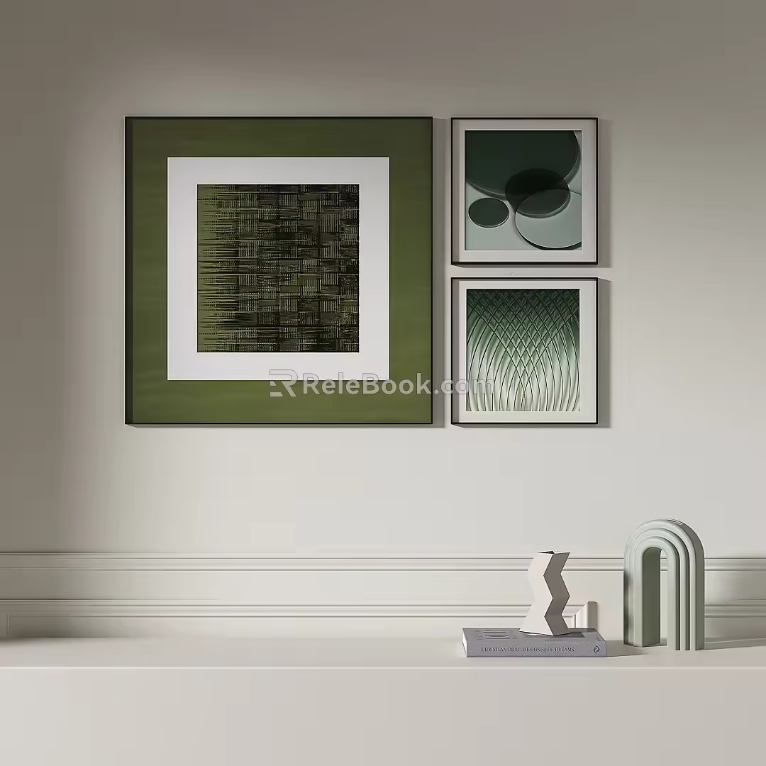 Simple abstract decorative painting 3d model