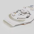 Detailed Scale Spacecraft Model With Intricate Structure And Components For Space Exploration