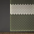 Modern Interior Wall With Geometric Perforated Pattern And Textured 3D Surface Design 3d model