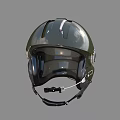 Green Tactical Helmet With Protective Visor And Communication Microphone System