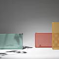 Modern Leisure Chairs With Mesh Design Various Colors Cushioned Seats And Metal Legs