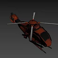 Orange Modern Helicopter Design With Rotor Cockpit And Futuristic Look