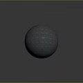 Modern Spherical Smart Speaker With Gray Mesh Surface Blue Light Ring And Yellow Cartoon Logo