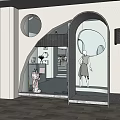 Modern Clothing Store Front With Arched Doorway Stylish Window Display And Mannequins