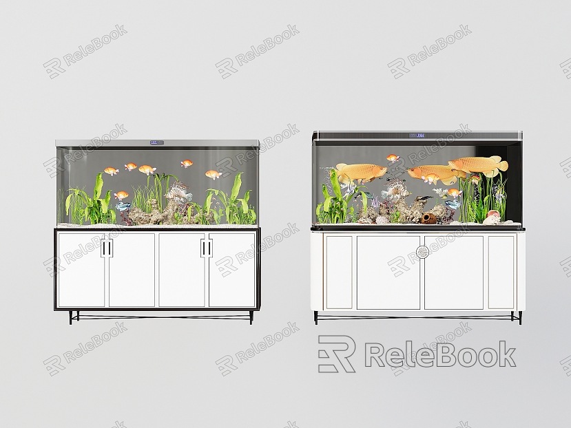 Fish Tank Ornamental Fish Tank Aquarium Tropical Fish Golden Dragon Fish Tank Cabinet model