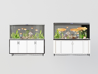 Fish Tank Ornamental Fish Tank Aquarium Tropical Fish Golden Dragon Fish Tank Cabinet 3d model