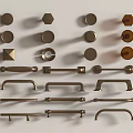 French Cabinet Door Handle Cabinet Door Handle Metal Handle Crystal Handle Round Handle Round Handle 3d model