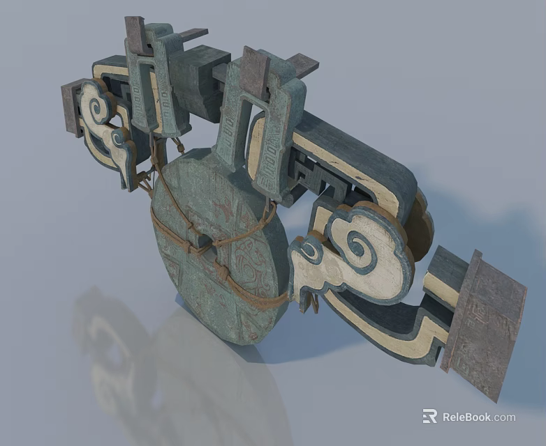 Traditional Style Sofa Coffee Table Combination With Antique Patterns And Decorative Accents 3d model