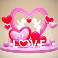 Romantic Heart Shaped Photo Spot With Angels Love Decorations And 3D Letters