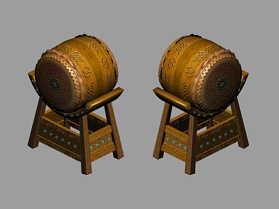 Chinese Drum 3d model Chinese Drum 3d model
