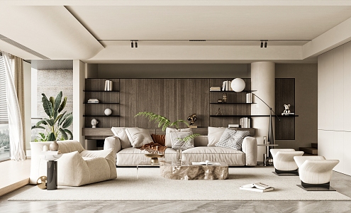 modern living room 3d model