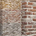Brick Components With Various Colors And Textures For Interior Wall Design 3d model