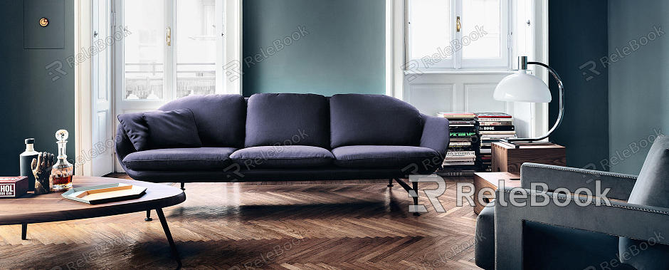 Modern Three-Seat Sofa model