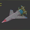 Futuristic Spacecraft Design With Silver Body Blue Components And Red Nose Cone