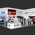Modern Exhibition Booth for DURR and SCHENCK Featuring Display Equipment and Branding