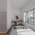 Spacious Hotel Guest Room With Wooden Floor And Artwork
