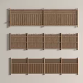 Wooden Railings With Various Designs And Multiple Panels On White Wall