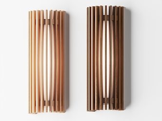 Modern Wall Lamp Minimalist Wood Grille Wall Lamp 3d model