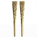 Golden Textured Cabinet Handles With Intricate Design For Modern Furniture