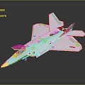 F22 Fighter Fighter Next Generation Aircraft 3d model