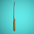 Wooden Electric Guitar With Classic Design On Teal Background Musical Instrument