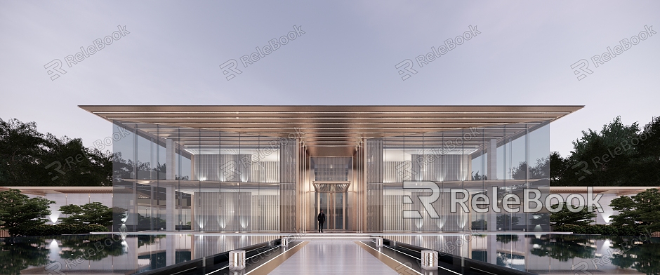 Modern Sales Office Building Rongchuang Sales Office model