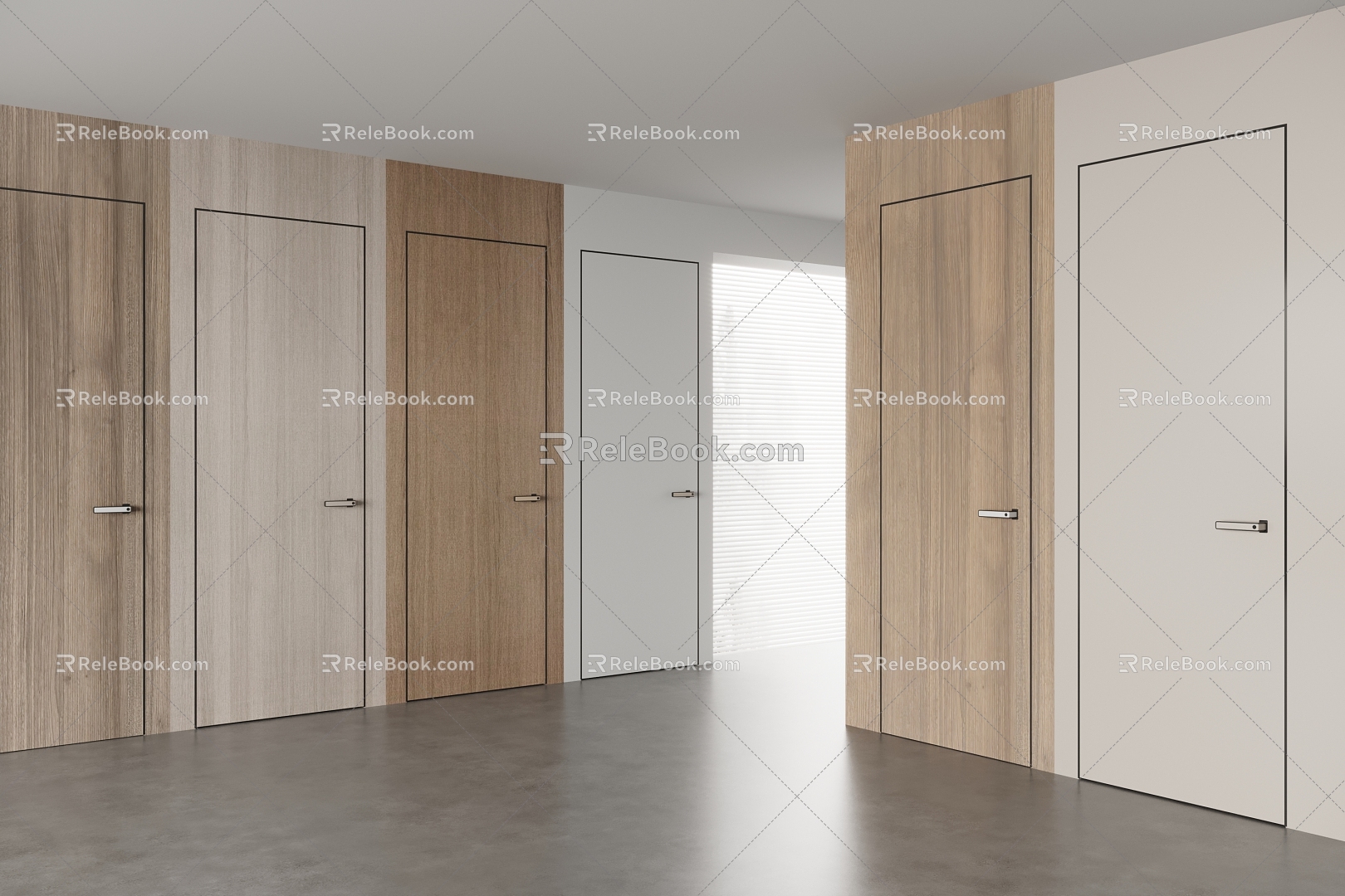 Modern Invisible Door Minimalist Door Bedroom Door Single Door Toilet Door 3d model